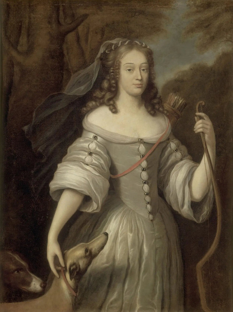 Луиза-Франсуаза де ла Бом-Ле-Бланк (1644-1710), изображенная в компании с Дианой - Клод Лефебр