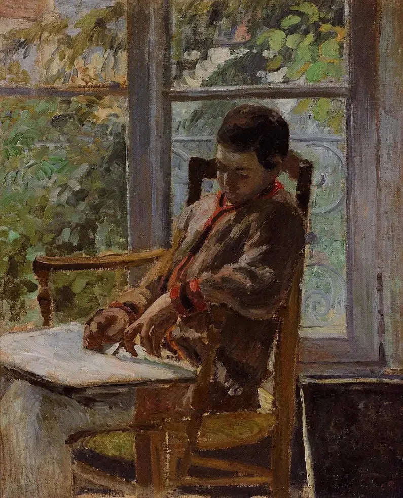 Люсиен Писарро в интерьере - Камиль Писарро