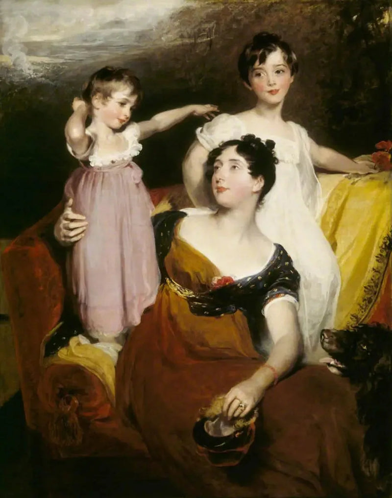 Лидия Элизабет Хоар, леди Акланд (1786-1856) с двумя сыновьями Томасом, позднее 11-м баронетом (1809-1898), и Артуром (1811-1857) - Томас Лоуренс