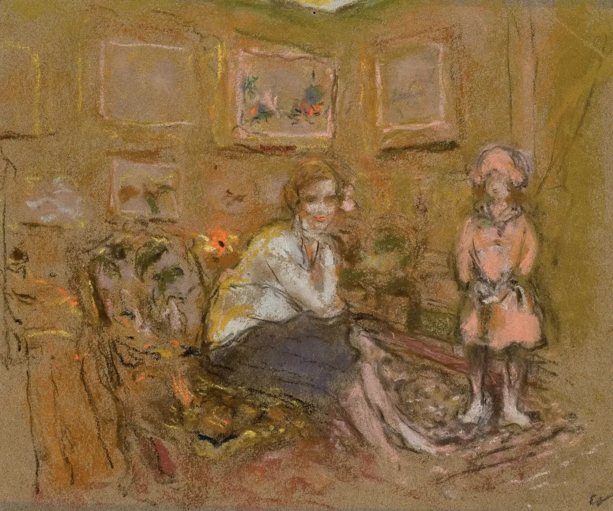 Madame Gaston Lévy et sa fille - Édouard Vuillard - Alpha Reproduction