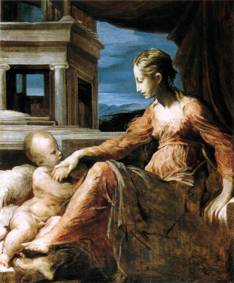 Мадонна с младенцем - Parmigianino
