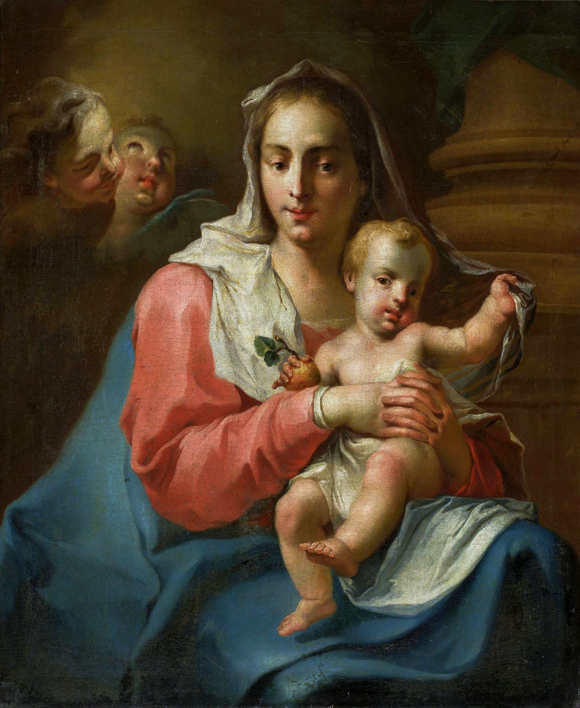 Madone et Enfant avec deux anges - Giovanni Battista Pittoni - Alpha Reproduction