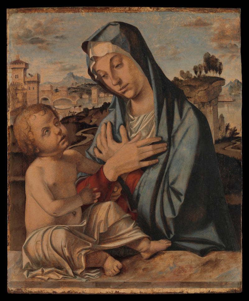 La Madone adorant l'Enfant - Bartolomeo Montagna (Bartolomeo Cincani)