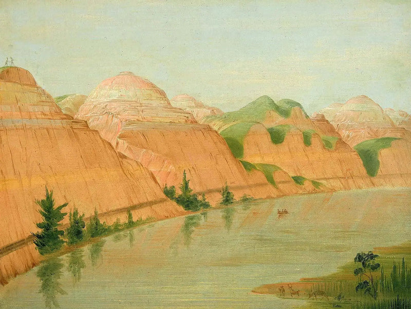 Великолепные глиняные скалы, в 1800 миль над Сент-Луисом - Джордж Катлин