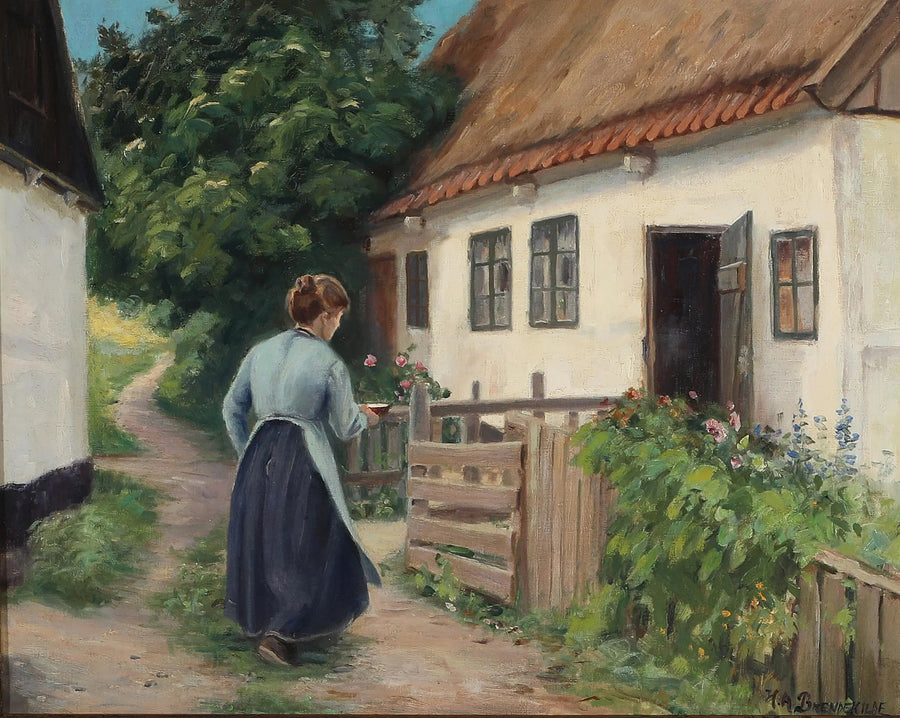 Дом швеи в Лилле Нæствед. - H. A. Brendekilde