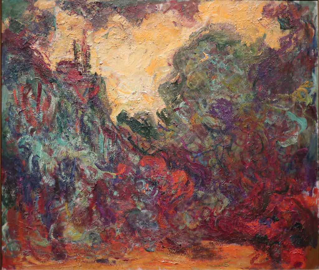 Photographie réelle de La Maison vue du jardin aux roses de Claude Monet, inventaire 5087