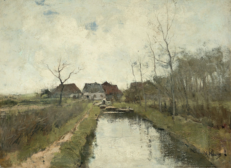 Maison sur un fossé - Anton Mauve