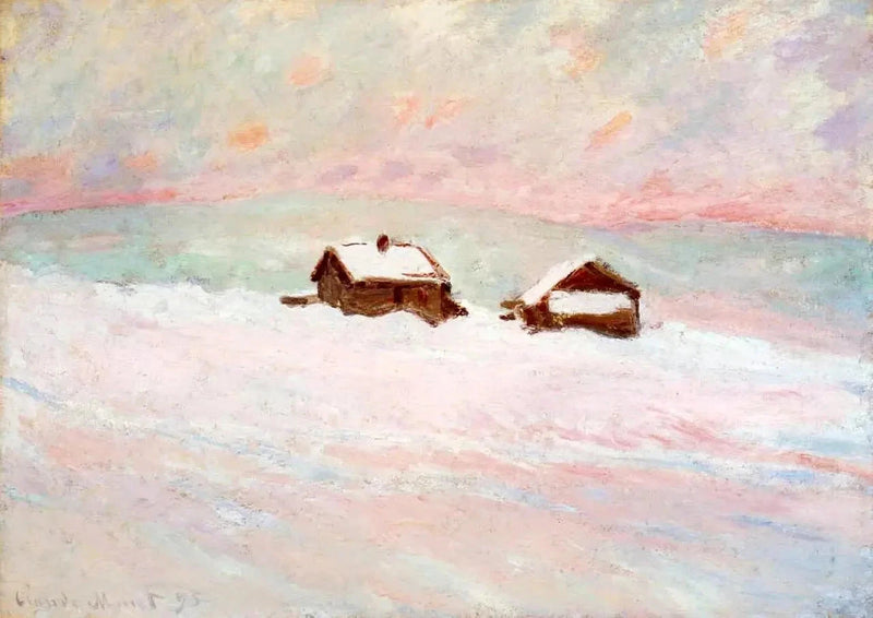 Дома в снегу, Денвер W1394 - Клод Моне
