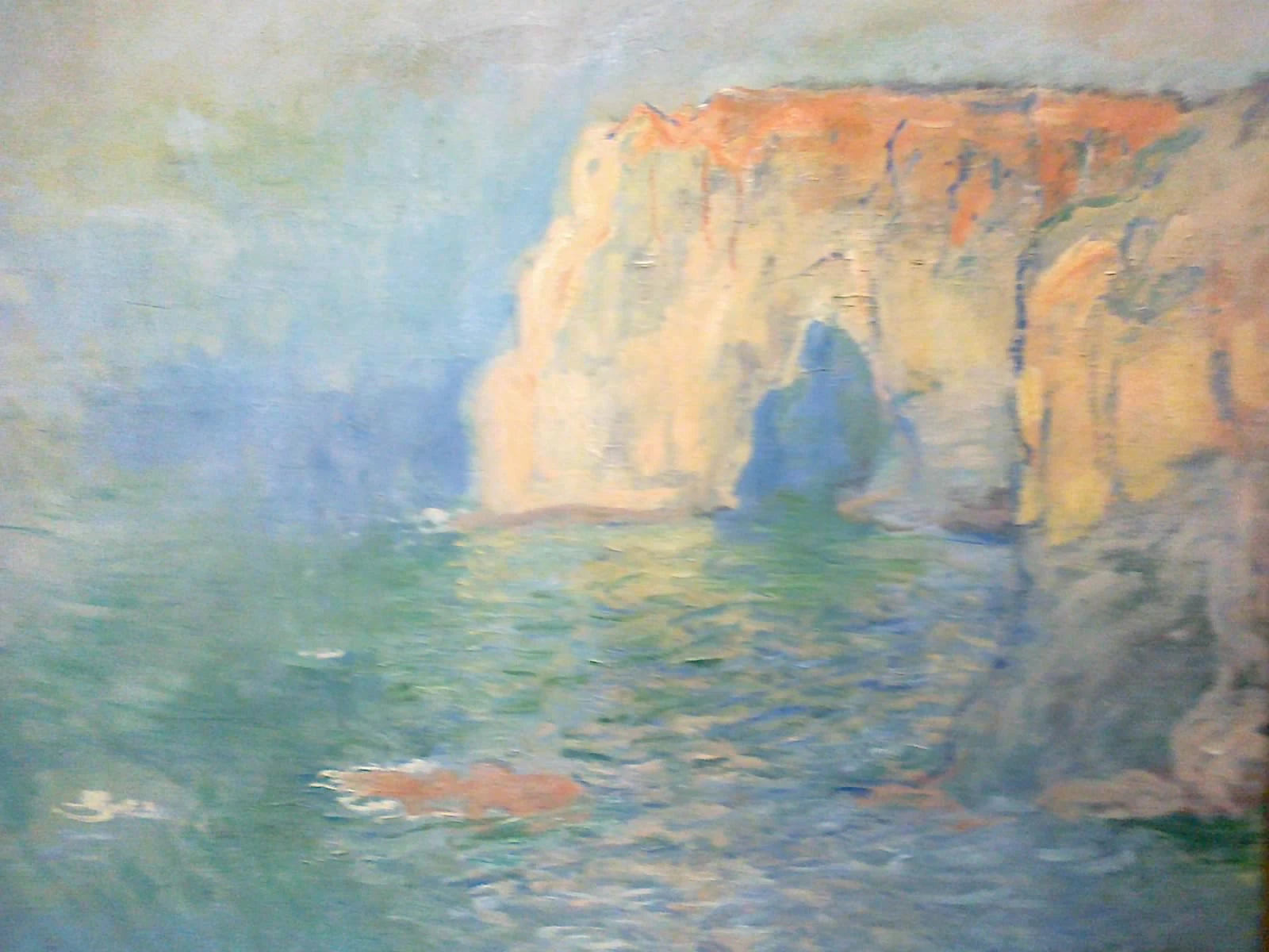 Étretat, la Manneporte, reflets sur l’eau W1038 par Claude Monet, Musée d’Orsay