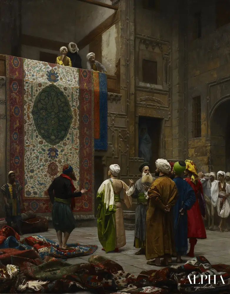 Marchand de tapis au Caire - Jean-Léon Gérôme - Reproductions de tableaux et peintures haut de gamme