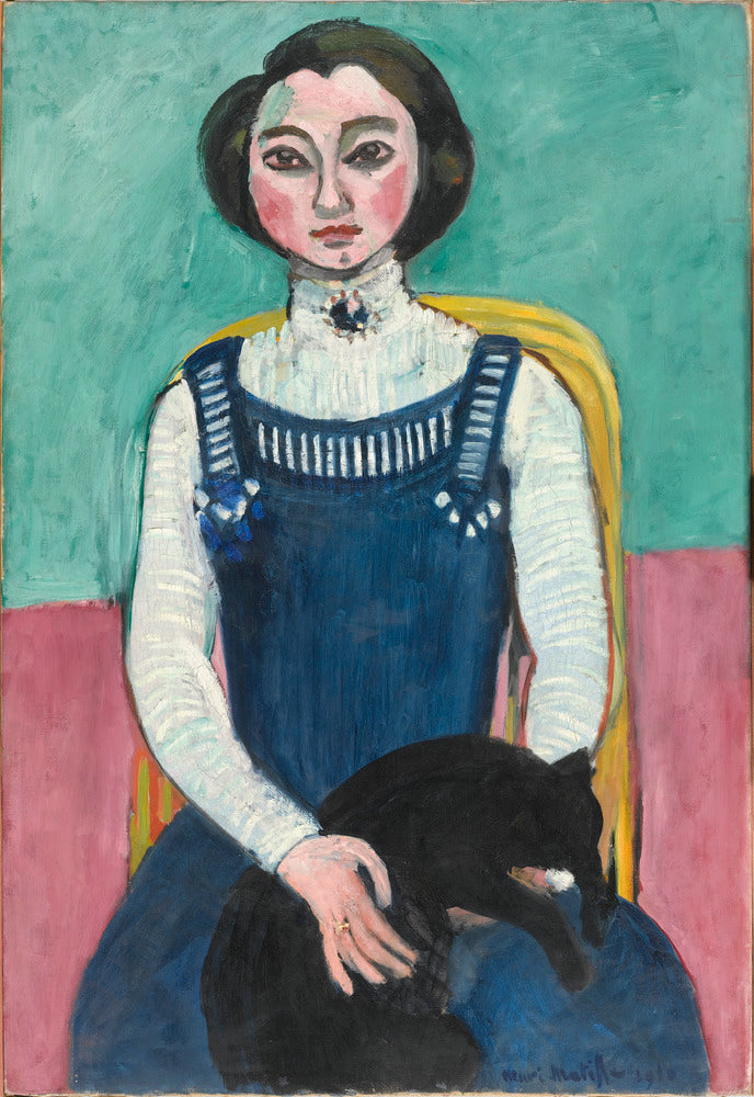 Reproduction du tableau « Marguerite au chat noir - Henri Matisse » par Alpha Reproduction en peinture à l’huile