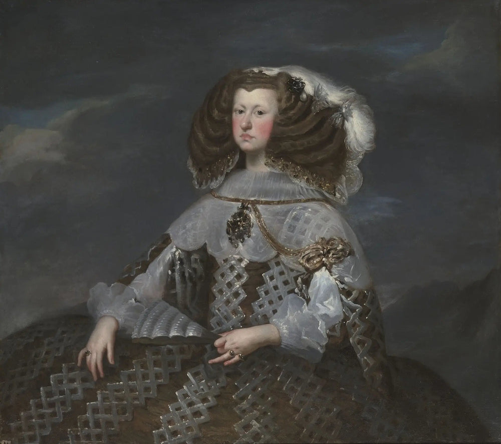 Marie-Anne d'Autriche, reine d'Espagne (1635-1696), régente - Diego Velázquez image 1 tableau peint à l’huile sur toile