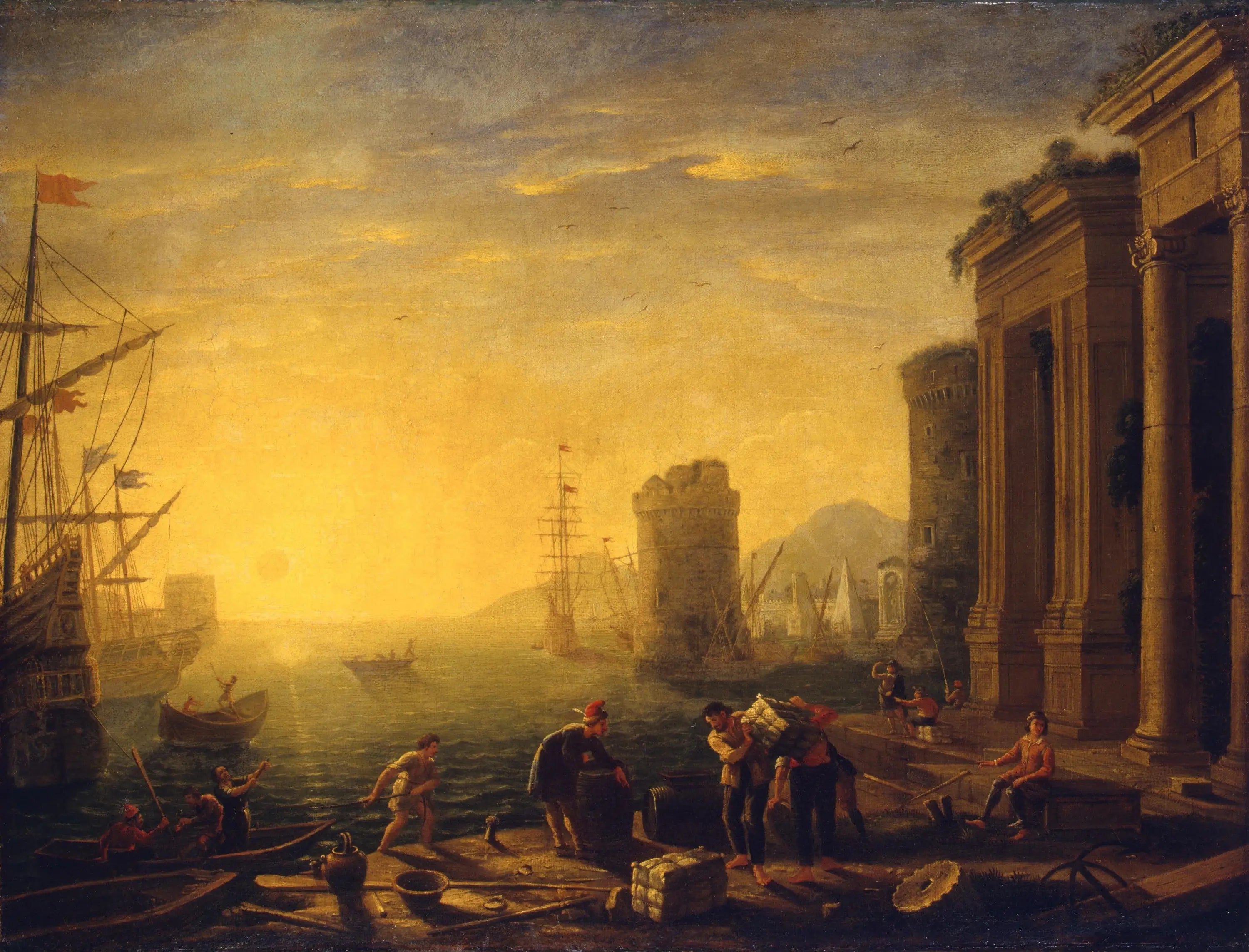 Matin dans le port - Claude Lorrain - Alpha Reproduction