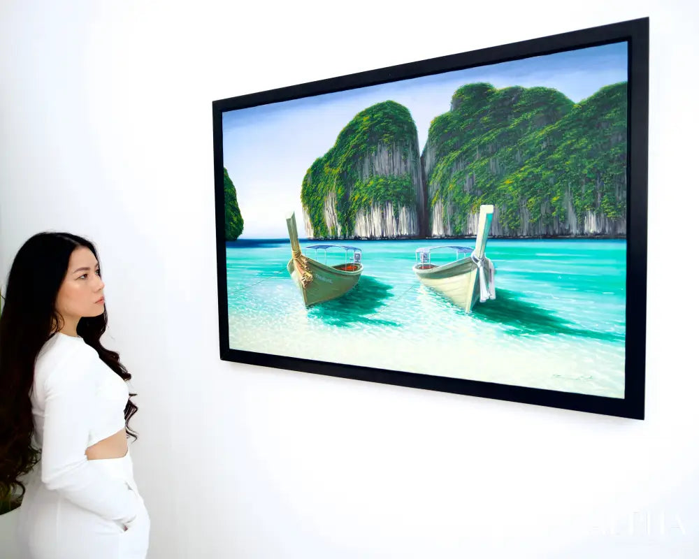 Maya Bay - Kampon | 120 X 75 cm Reproductions de tableaux à la peinture à l’huile