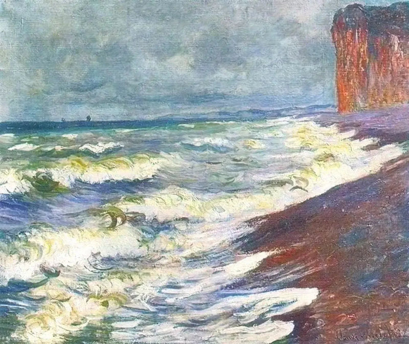 Бурное море в Пурвиле - Клод Моне