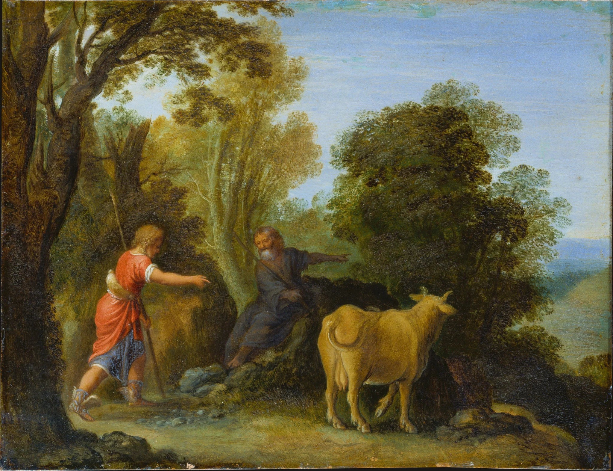 Mercure et Battus - Adam Elsheimer image 1 reproduction réalisée par Alpha Reproduction