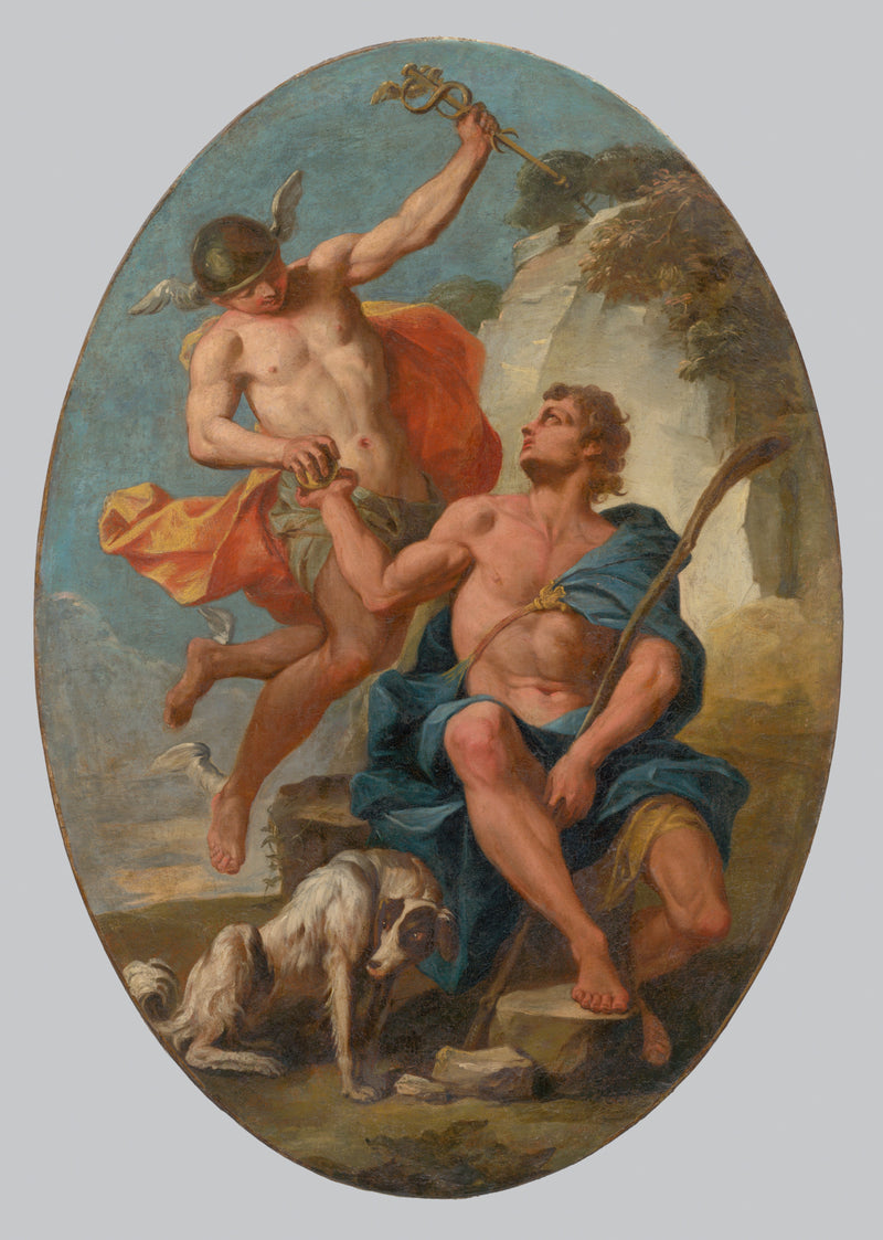 Mercure et Paris - Johann Heinrich Schönfeld