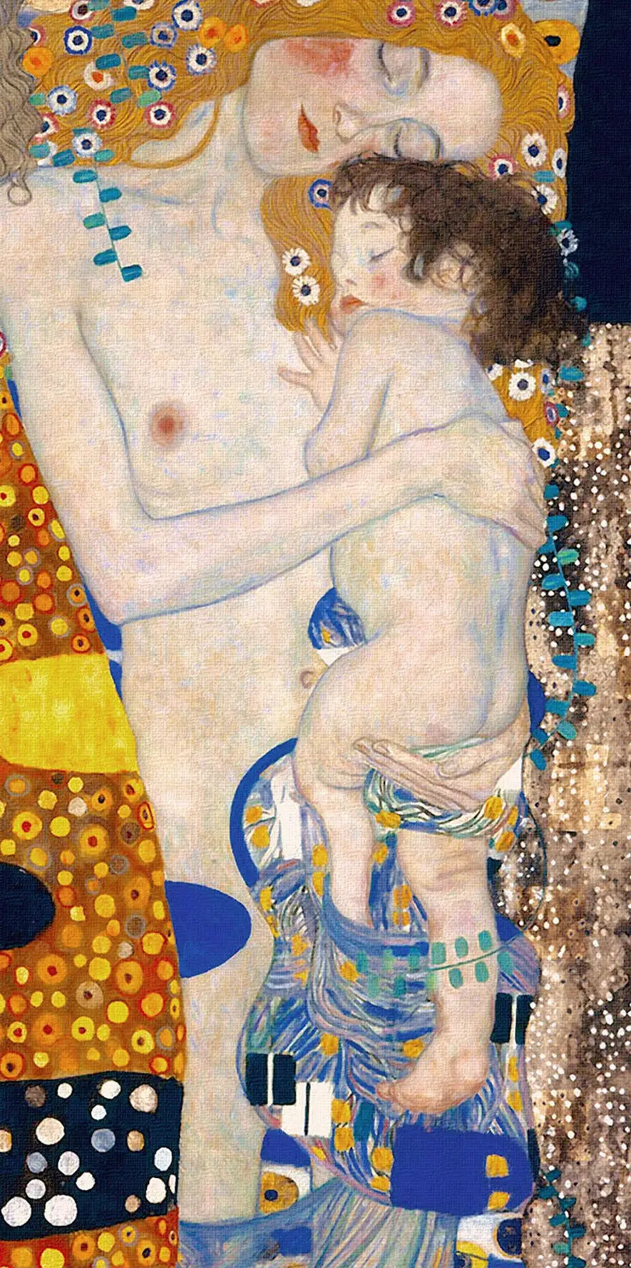 👩‍👦 Мать и ребенок (Деталь II из Трех возрастов женщины) – Густав Климт (1905)