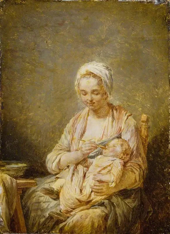 Мать, кормящая своего ребенка - Николас-Бернар Лепиеси