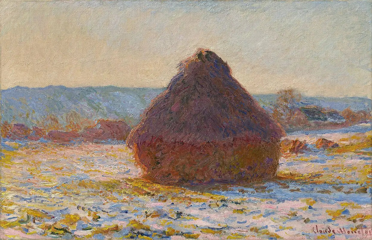 Reproduction du tableau « Meule, effet de neige, soleil - Claude Monet » par Alpha Reproduction en peinture à l’huile