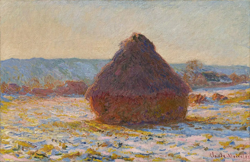 Жернов, эффект снега, солнце - Клод Моне