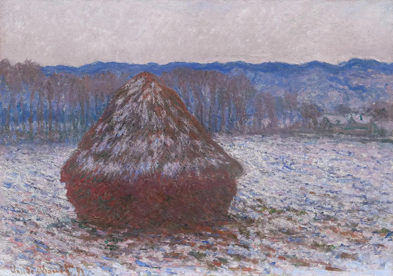 Шлифовальный круг, эффект снега, утром W1280 - Клод Моне