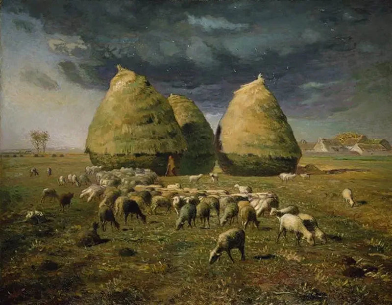 Снопы сена, осень - Жан-Франсуа Милле