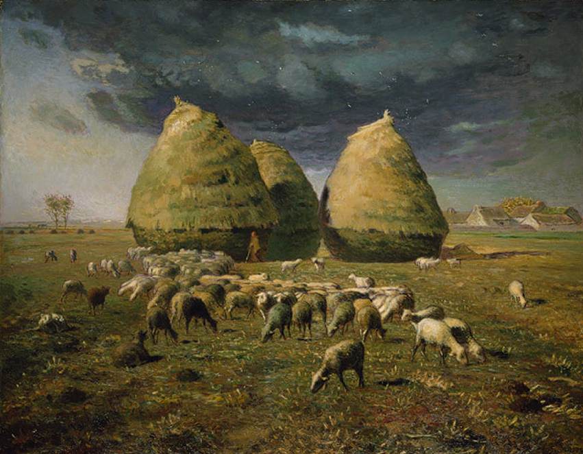 Meules de foin automne - Jean-François Millet - Alpha Reproduction