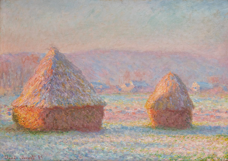 Les Meules, эффект белого желе W1215 - Клод Моне