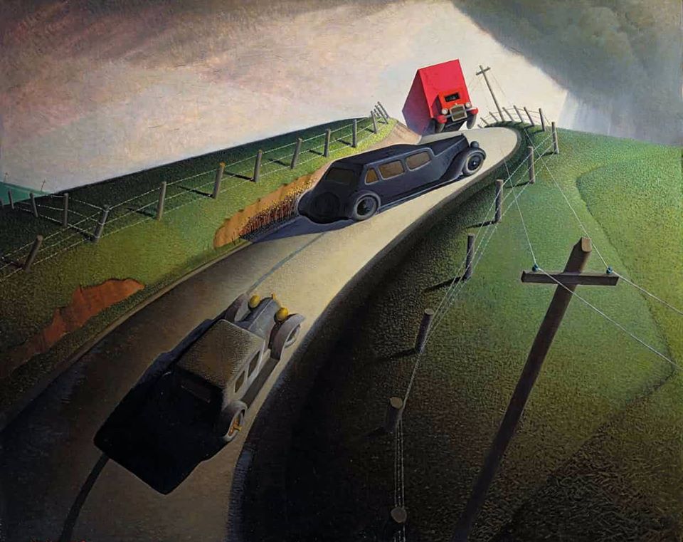 Mort sur la route des crêtes - Grant Wood - Alpha Reproduction