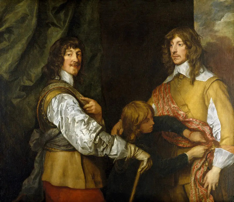 Монтджой Блаунт, 1-й граф Ньюпорт (1597-1665), лорд Джордж Гоэринг (1608-1657) и паж - Антуан ван Дейк