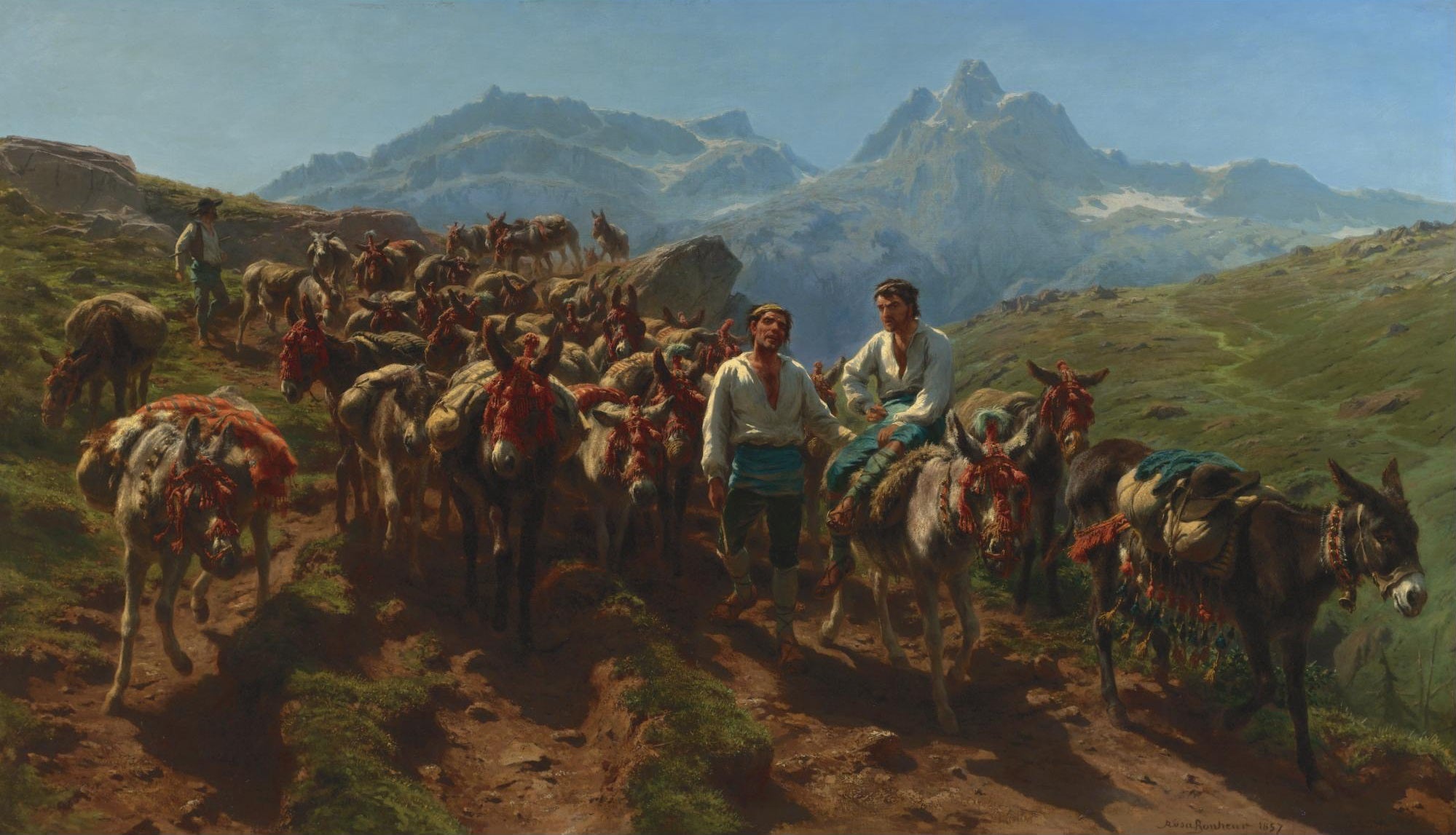 Muletiers espagnols traversant les Pyrénées - Rosa Bonheur - Alpha Reproduction