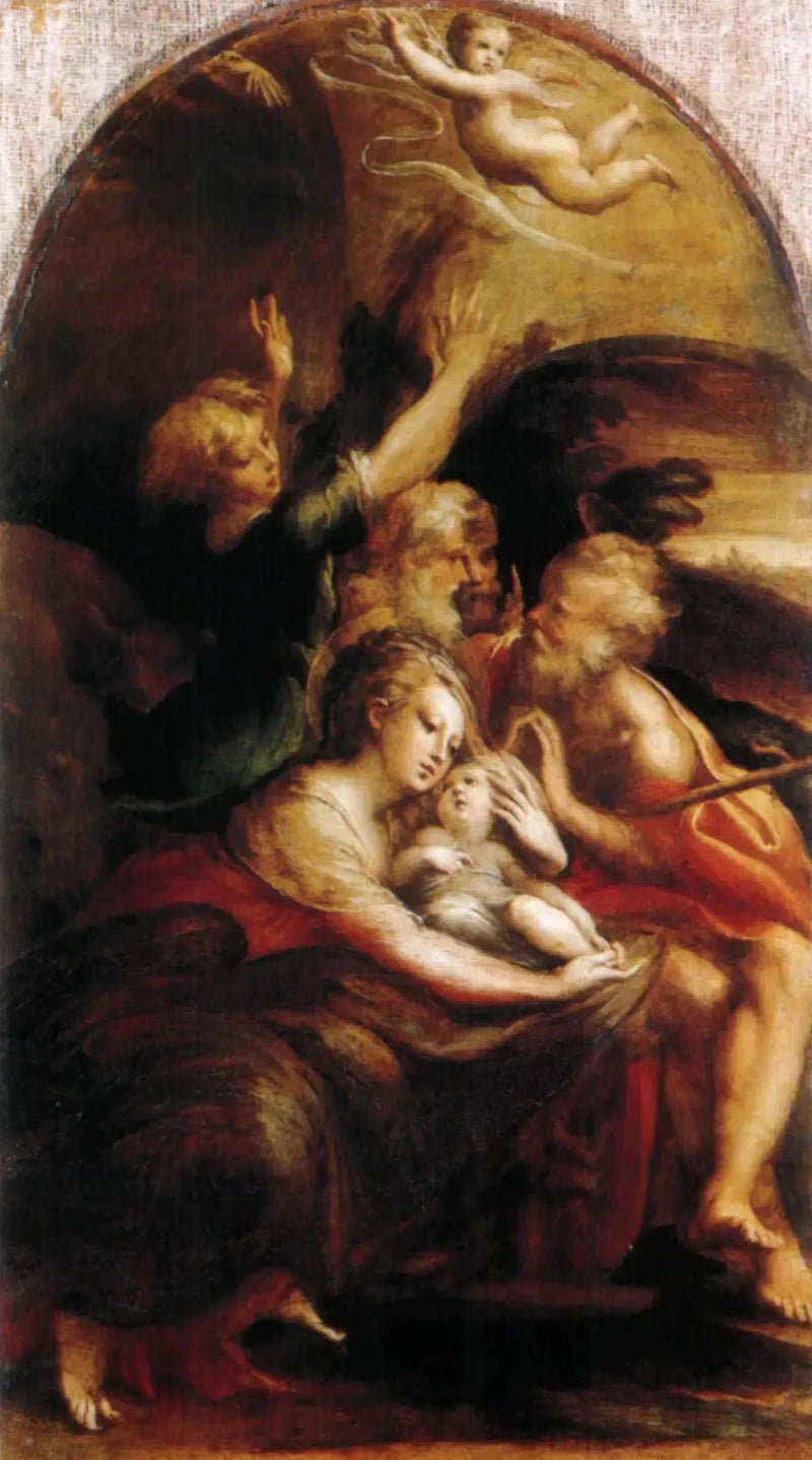 Рождество Христово с ангелами - Parmigianino