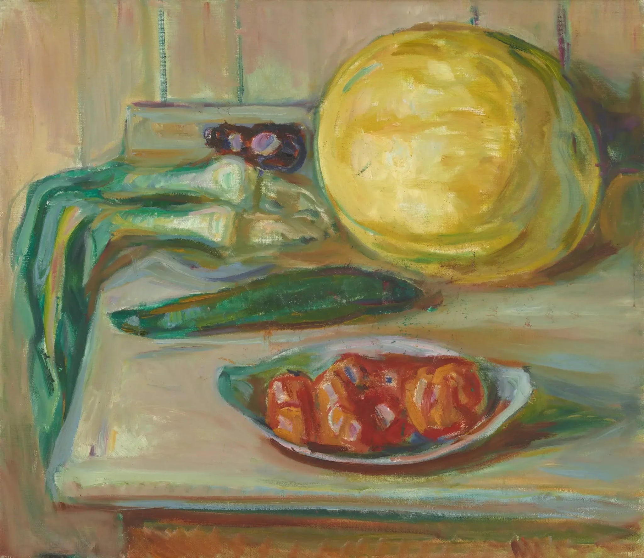 Nature morte au potiron et autres légumes - Edvard Munch image 1 tableau peint à l’huile sur toile