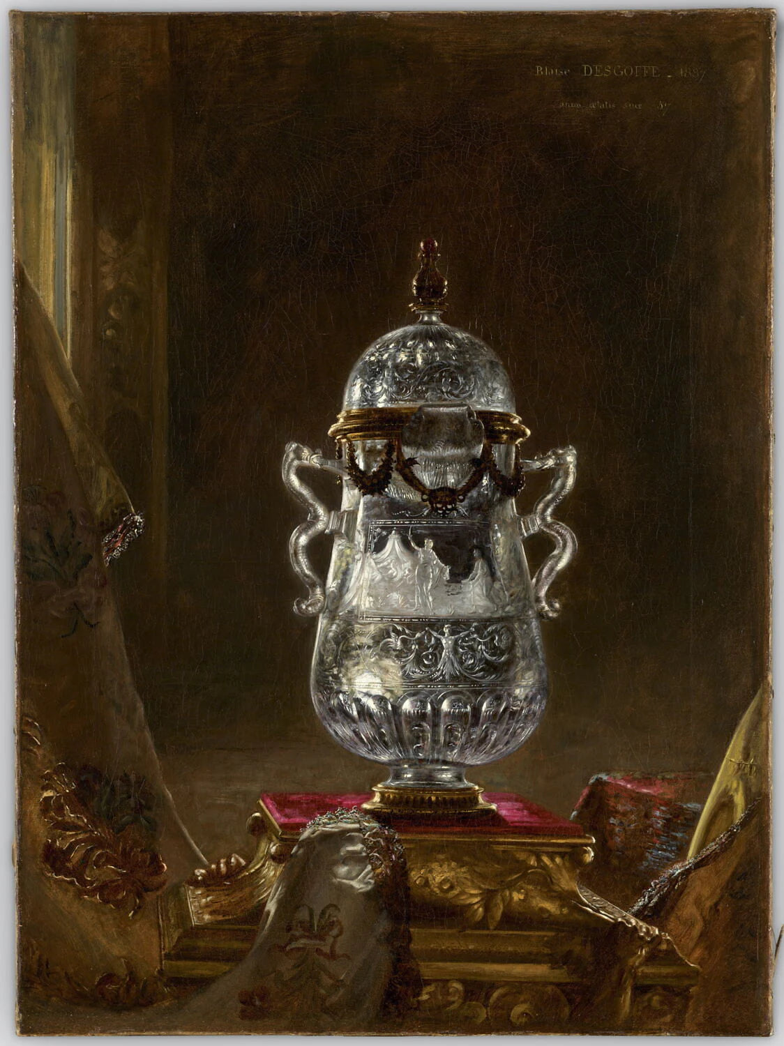 Nature morte au vase en cristal de roche du musée du Louvre - Blaise Alexandre Desgoffe
