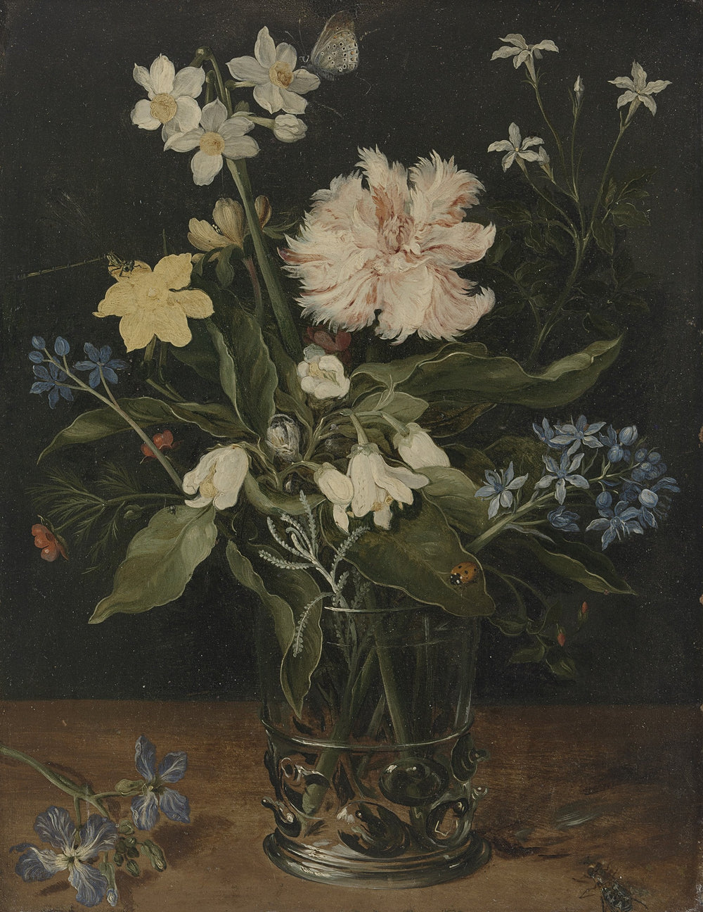 Nature morte aux fleurs dans un verre - Jan Brueghel l'Ancien image 1 tableau peint à l’huile sur toile