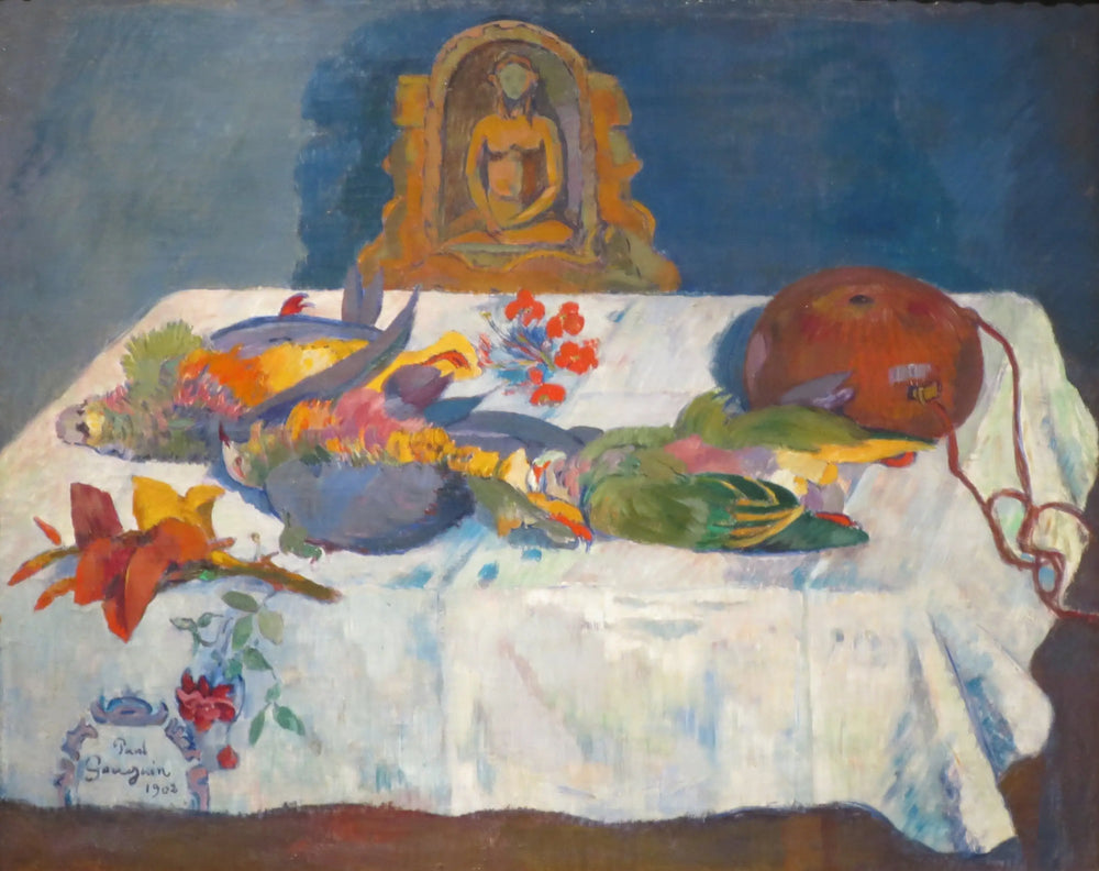 Reproduction du tableau « Nature morte aux oiseaux exotiques - Paul Gauguin » par Alpha Reproduction en peinture à l’huile
