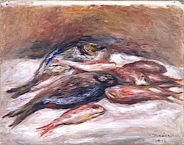 Натюрморт с рыбой - Пьер-Огюст Ренуар