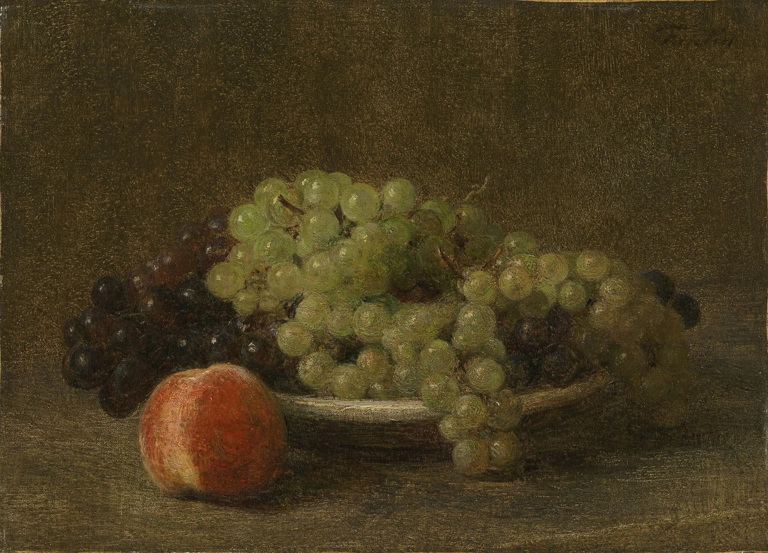 Nature morte aux raisins et à la pêche - Henri Fantin-Latour - Alpha Reproduction