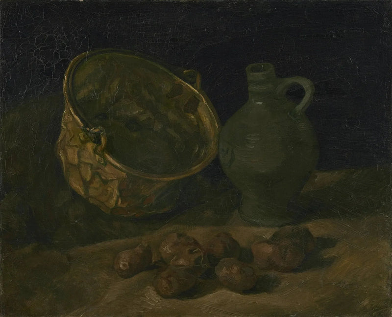 Натюрморт с котлом и латунным кувшином - Vincent van Gogh