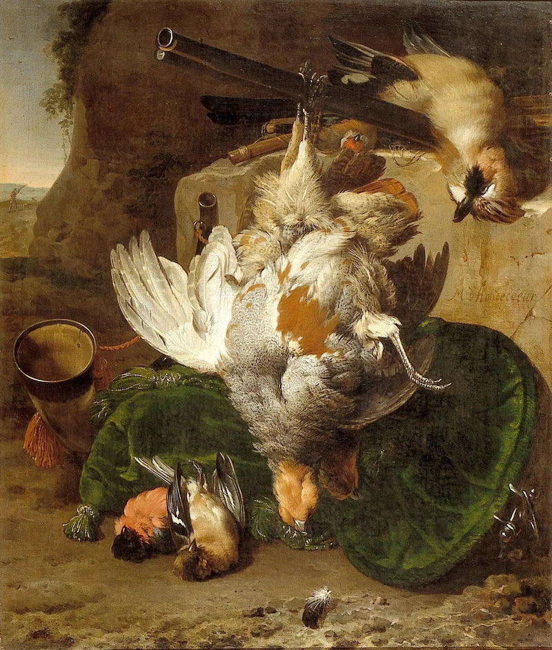 натюрморт с мертвыми птицами - Melchior de Hondecoeter