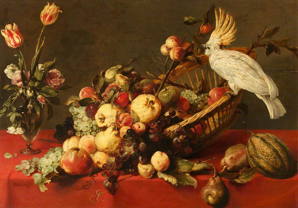 Nature morte avec fruits et cacatoès - Frans Snyders image 1 reproduction artisanale de tableau