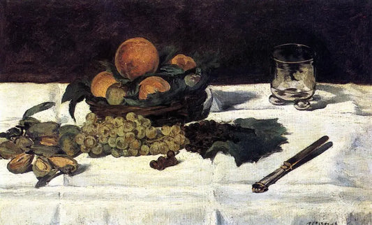 Nature morte fruits sur un tableau - Edouard Manet - Reproductions de tableaux et peintures haut de gamme