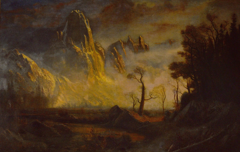 Ранний снег в долине Йосемити, Sentinel Rock - Альберт Бирштадт