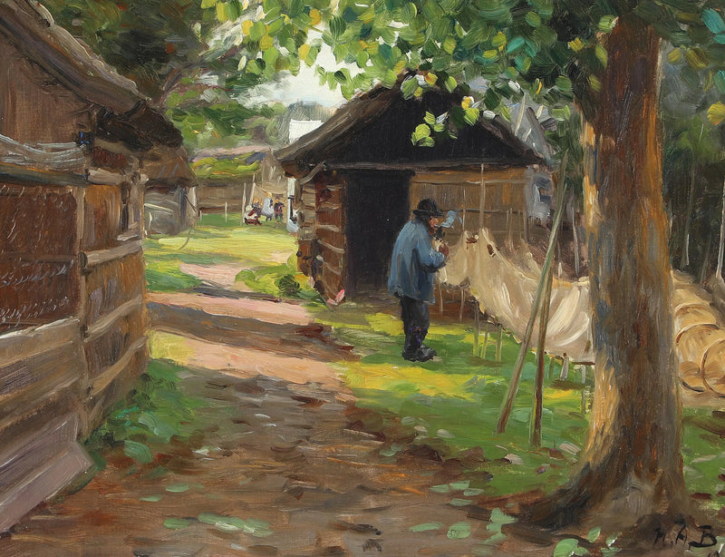 Очистка рыболовных ловушек. - H. A. Brendekilde