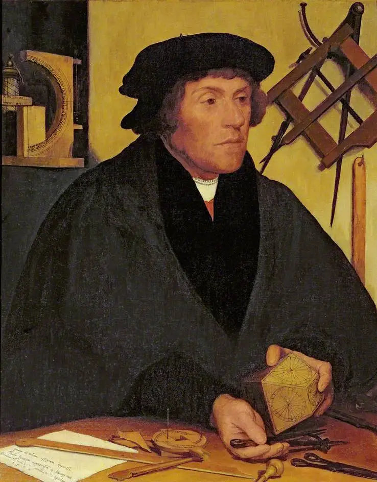 Николас Кратцер (ок. 1487–ок. 1550), профессор колледжа Корпус Кристи в Оксфорде и впоследствии королевский астроном Генриха VIII - Ганс Холбейн Младший