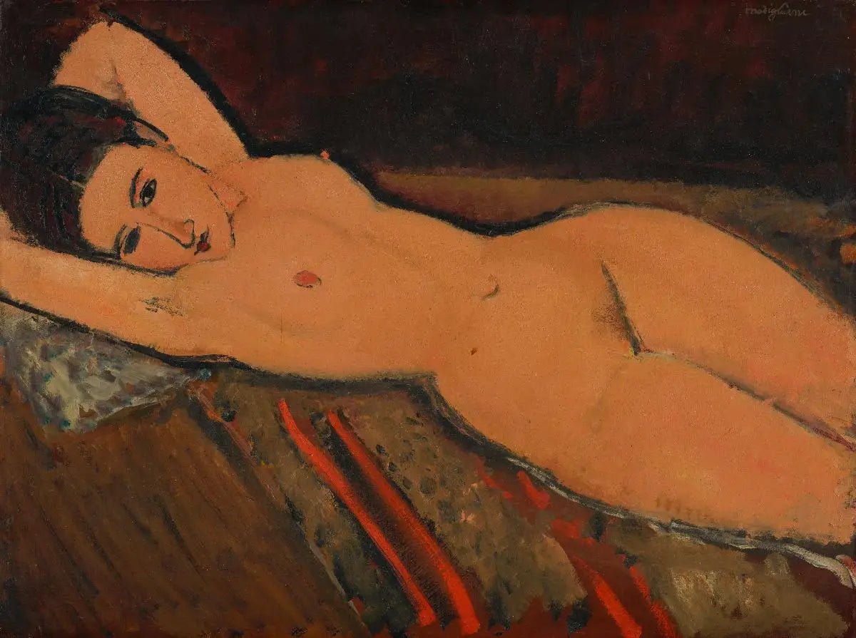 Reproduction du tableau « Nu couché - Amedeo Modigliani » par Alpha Reproduction en peinture à l’huile