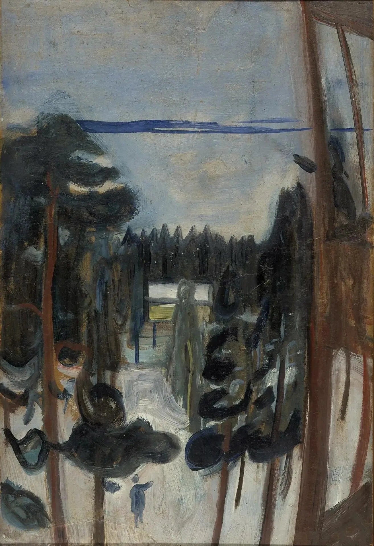 Nuit d'hiver - Edvard Munch image 1 reproduction de peinture à l’huile
