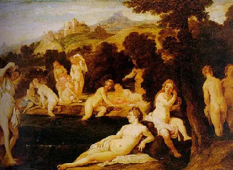 Нимфы в бане - Давид Теньер младший