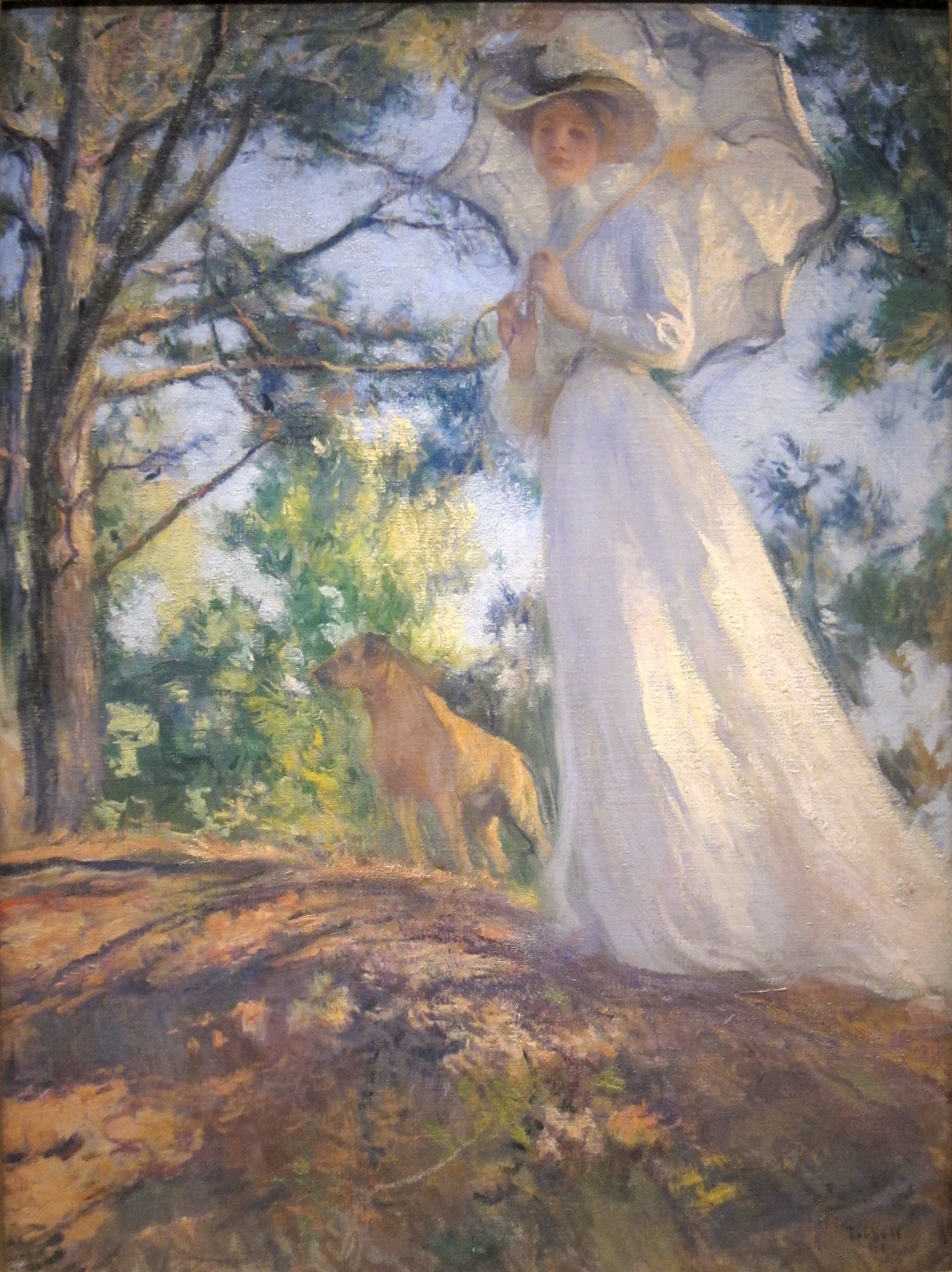 On Bos’n’s Hill - Edmund Charles Tarbell image 1 copie peinte à la main à l’huile